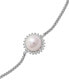 ფოტო #3 პროდუქტის Cultured Freshwater Pearl (7mm) & Diamond (1/20 ct. tw.) Bolo Bracelet in Sterling Silver