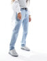 Фото #4 товара In The Style Petite straight leg jeans in bleach wash blue