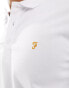 Фото #6 товара Farah Blanes long sleeve polo shirt in white