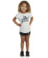 ფოტო #7 პროდუქტის Little & Toddler Girls Graphic T-Shirt & Mesh Shorts, 2 Piece Set