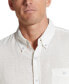 ფოტო #3 პროდუქტის Men's Short Sleeve Solid Linen Cotton Shirt