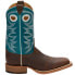 Фото #1 товара Justin Boots Caddo Square Toe Cowboy Mens Blue, Brown Casual Boots BR742