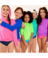 ფოტო #7 პროდუქტის Girls 's Long Sleeve UPF 50 Sun Hoodie Cover-up