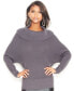 Фото #1 товара BAR III Women's Cowl Neck Ribbed Sweater Dolman Sleeve Gray Size XS