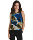 Women's Printed Chiffon Sleeveless Blouse