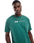 ASOS DESIGN relaxed t-shirt with front print in green Утиная зелень, XS - Chest 36 - фото #1