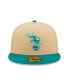 Фото #2 товара Men's Natural, Teal Oakland Athletics Mango Forest 59Fifty Fitted Hat