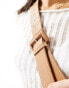 Фото #4 товара ASOS DESIGN leather curved base crossbody sling bag in tan