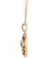 Фото #2 товара Le Vian multi-Gemstone (1/2 ct. t.w.) & Diamond (1/2 ct. t.w.) Hummingbird Adjustable 20" Pendant Necklace in 14k Gold