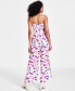 Фото #2 товара Women's Floral-Print O-Ring Jumpsuit, Created for Macy's