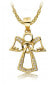 Фото #1 товара Timeless gold-plated Angel pendant with zircons SVLP0752XH2GO00