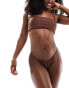 Фото #1 товара River Island studded bandeau bikini top in brown