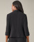 Women's Stretch Crepe Open-Front Long Sleeve Blazer