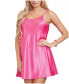 Фото #1 товара Ultra Soft Satin Lingerie Chemise with Adjustable Straps