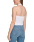 Фото #2 товара Women's Ribbed Embroidered-Logo Cropped Halter Top