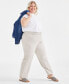 ფოტო #3 პროდუქტის Plus Size Curvy-Fit Straight-Leg Pants, Created for Macy's