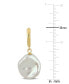 ფოტო #2 პროდუქტის Cultured Freshwater Coin Pearl (16mm) Leverback Drop Earrings in 14k Gold