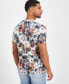 Men's Textured Floral Graphic T-Shirt