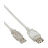 Фото #2 товара InLine USB 2.0 Extension Cable Type A M/F - transparent - 0.5m