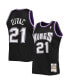 ფოტო #1 პროდუქტის Men's Vlade Divac Black Sacramento Kings 2000-01 Team Hardwood Classics Swingman Jersey