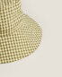 Children’s gingham check cotton beach hat