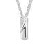 Fashionable silver necklace with zircons M46028