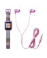 ფოტო #1 პროდუქტის Kid's Purple Gradient Glitter Silicone Strap Touchscreen Smart Watch 42mm with Earbuds Gift Set