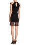 Фото #3 товара bebe 155898 Women's Body-Con Mesh Ruffle Hem Short Dress Black Sz. 12