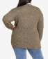 ფოტო #2 პროდუქტის Plus Size Amber Boucle Cardigan Sweater