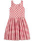 ფოტო #1 პროდუქტის Big Girls Calissa Gingham Check Cotton Madras Dress