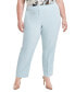 Plus Size Mid Rise Straight-Leg Fly-Front Pants