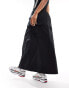 Nike Woven 2 in 1 maxi and mini skirt with zip detail in black