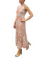 Фото #3 товара Women's Floral Lace Sequin Sleeveless Dress