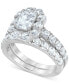 ფოტო #1 პროდუქტის Certified Diamond (4 ct. t.w.) Emerald Halo Bridal Set in 18k White, Yellow or Rose Gold