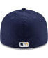 Фото #5 товара Men's Navy Milwaukee Brewers Authentic Collection On-Field Low Profile 59Fifty Fitted Hat