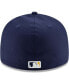 Фото #5 товара Аксессуар головной убор New Era Мужской синий Milwaukee Brewers Authentic Collection On-Field Low Profile 59Fifty Fitted Hat