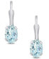 ფოტო #3 პროდუქტის Aquamarine (9/10 Ct. T.W.) Leverback Earrings in 10K Yellow Gold or White Gold