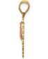 "15" Our Lady of Guadeloupe Two-Tone Charm Pendant in 14k Yellow & Rose Gold