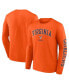 ფოტო #1 პროდუქტის Men's Orange Virginia Cavaliers Distressed Arch Over Logo Long Sleeve T-shirt