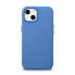 Фото #1 товара Чехол для iPhone 14 Plus ICARER из натуральной кожи с MagSafe Litchi Premium Leather Case синий