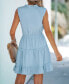 Women's Ruffled Tie Neck Mini Beach Dress