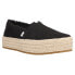 Фото #2 товара TOMS Valencia Platform Espadrille Slip On Womens Black Flats Casual 10019795T-0