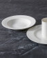 Amanda White Embossed Rim Soup Plates, Set of 4