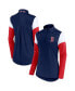 ფოტო #1 პროდუქტის Women's Navy and Red Boston Red Sox Authentic Fleece Quarter-Zip Jacket