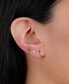 ფოტო #2 პროდუქტის 3-Pc. Set Cubic Zirconia Hoop & Stud Earrings in Gold-Plated Sterling Silver, Created for Macy's