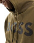 BOSS Orange WeBasic logo hoodie in khaki Offenes Grün, 5XL - фото #2