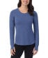 ფოტო #1 პროდუქტის Women's Cottonwear Long-Sleeve Thumbhole Top