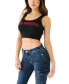 Women's Glitter Arched Logo Cropped Tank