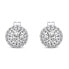 Charming gold earrings with glittering zircons EA523WAU