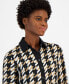 Women's Contrast-Trim Check-Print Shirt